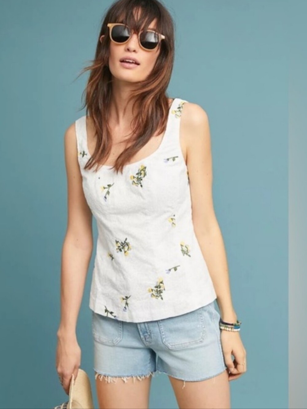 Anthropologie Top Sz 8 White